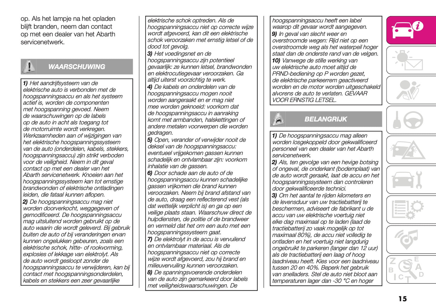 2024-2025 Abarth 600e Owner's Manual | Dutch