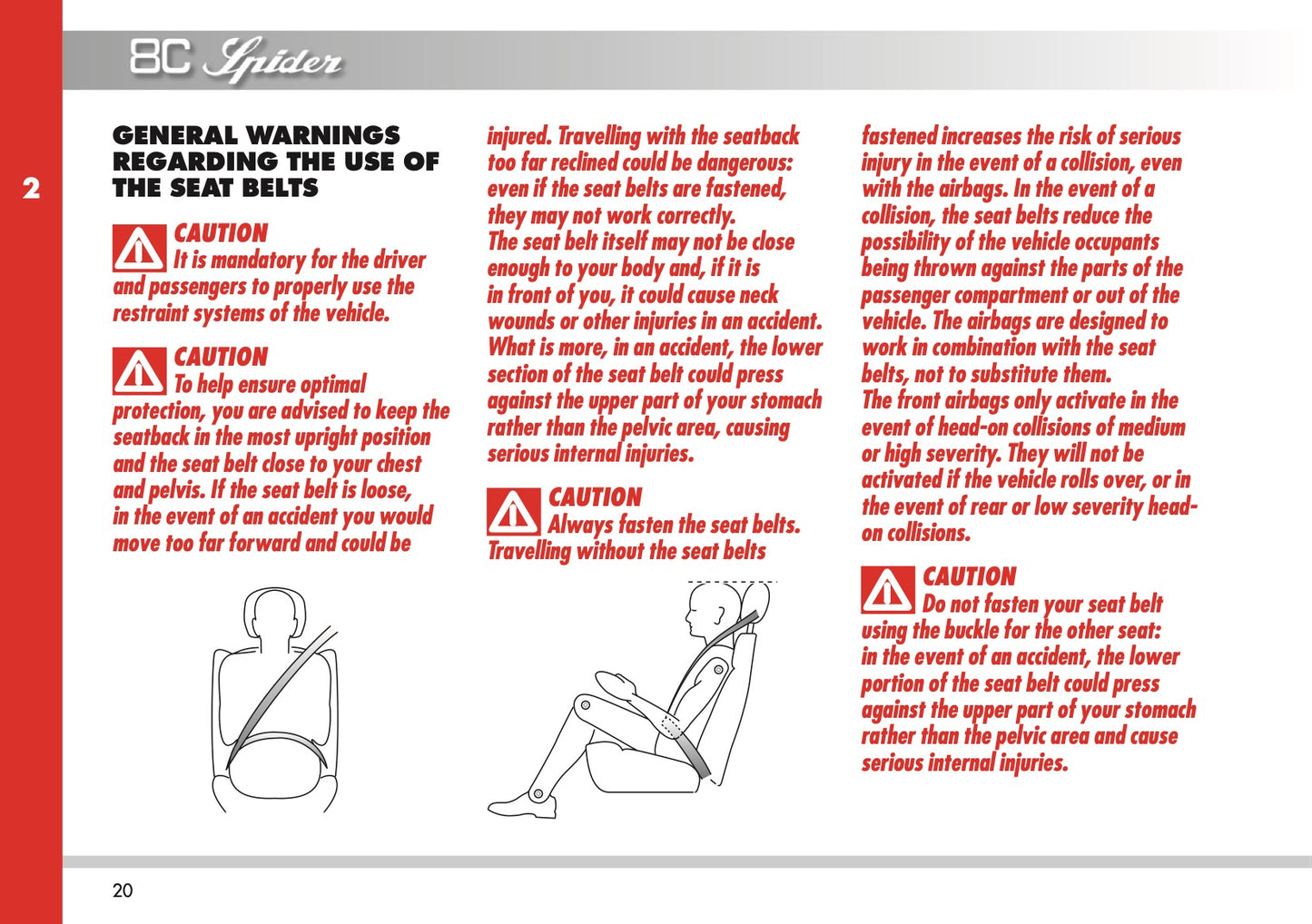 2009-2010 Alfa Romeo 8C Spider Owner's Manual | English