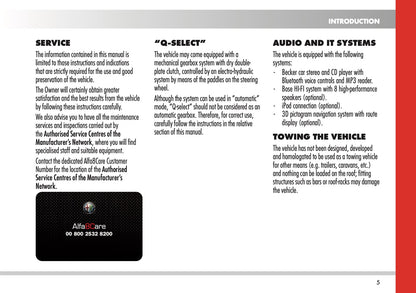 2009-2010 Alfa Romeo 8C Spider Owner's Manual | English