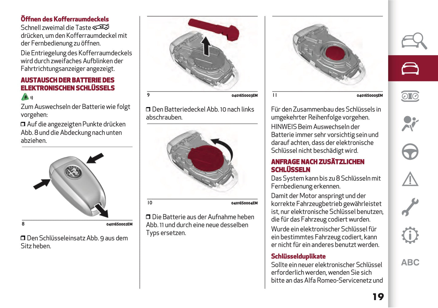 2020-2021 Alfa Romeo Giulia Bedienungsanleitung | Deutsch