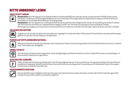 2020-2021 Alfa Romeo Giulia Bedienungsanleitung | Deutsch