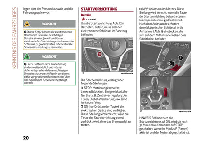 2020-2021 Alfa Romeo Giulia Bedienungsanleitung | Deutsch