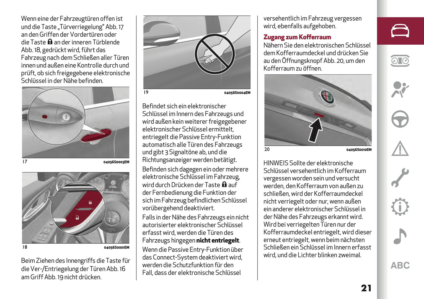 2022-2023 Alfa Romeo Giulia Bedienungsanleitung | Deutsch