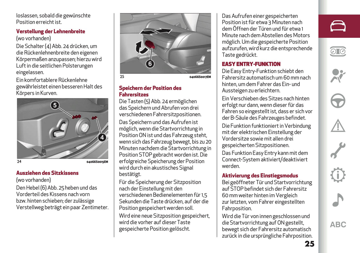 2024-2025 Alfa Romeo Giulia Bedienungsanleitung | Deutsch