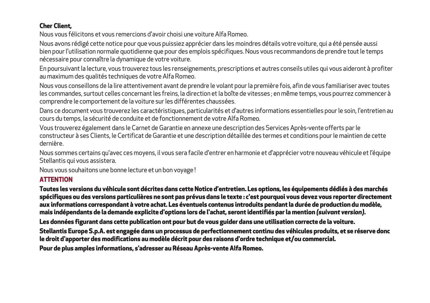 2023 Alfa Romeo Giulia Owner's Manual | French