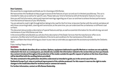 2026 Alfa Romeo Giulia Owner's Manual | English