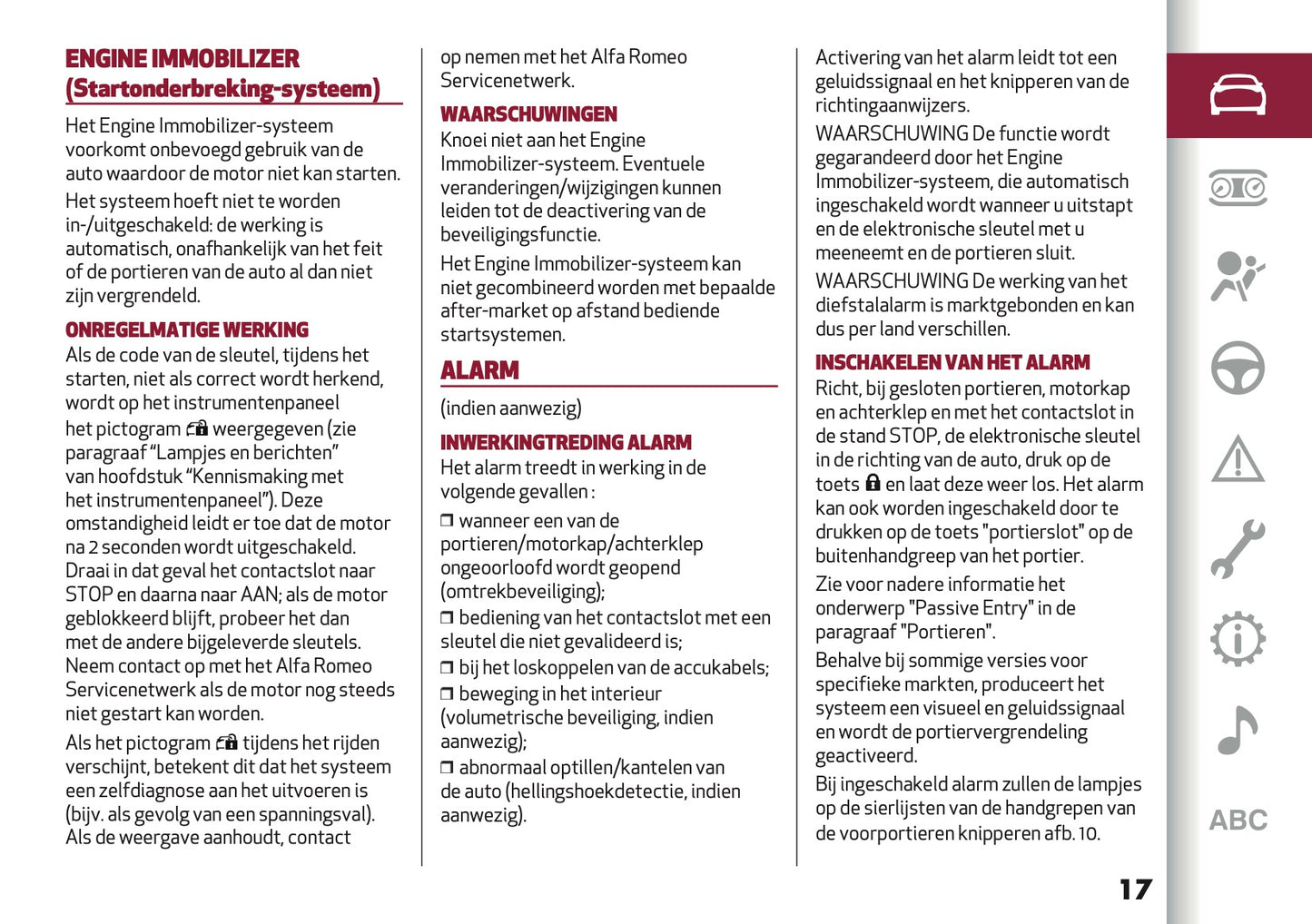 2021-2022 Alfa Romeo Giulia Owner's Manual | Dutch