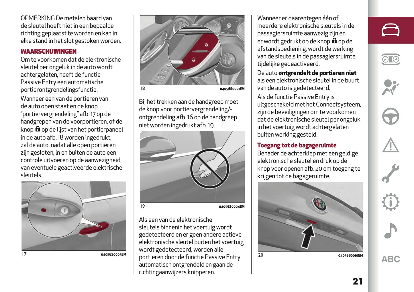 2021-2022 Alfa Romeo Giulia Owner's Manual | Dutch