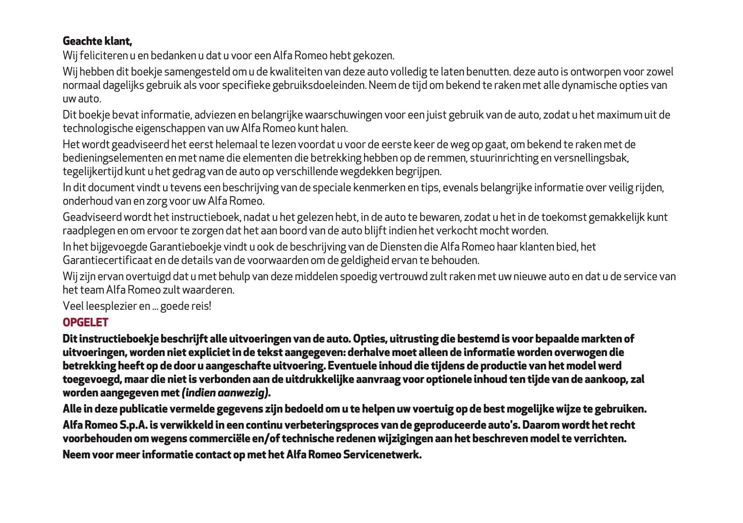 2021-2022 Alfa Romeo Giulia Owner's Manual | Dutch