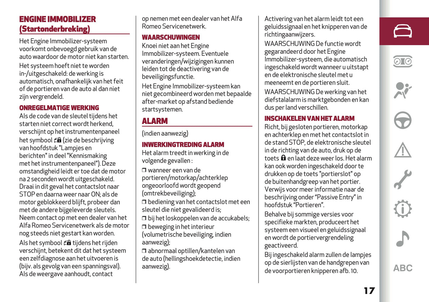 2024-2025 Alfa Romeo Giulia Owner's Manual | Dutch