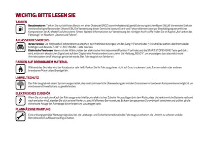 2025 Alfa Romeo Junior Bedienungsanleitung | Deutsch