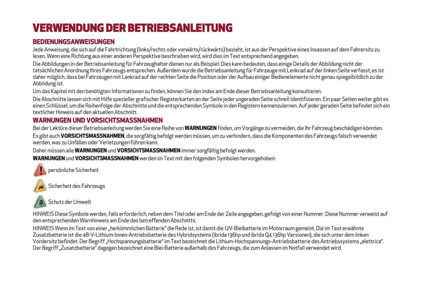 2025 Alfa Romeo Junior Bedienungsanleitung | Deutsch