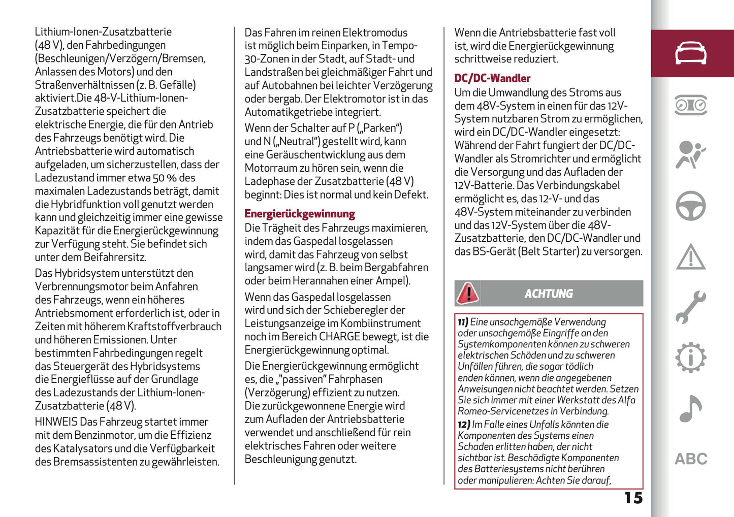 2026 Alfa Romeo Junior Bedienungsanleitung | Deutsch