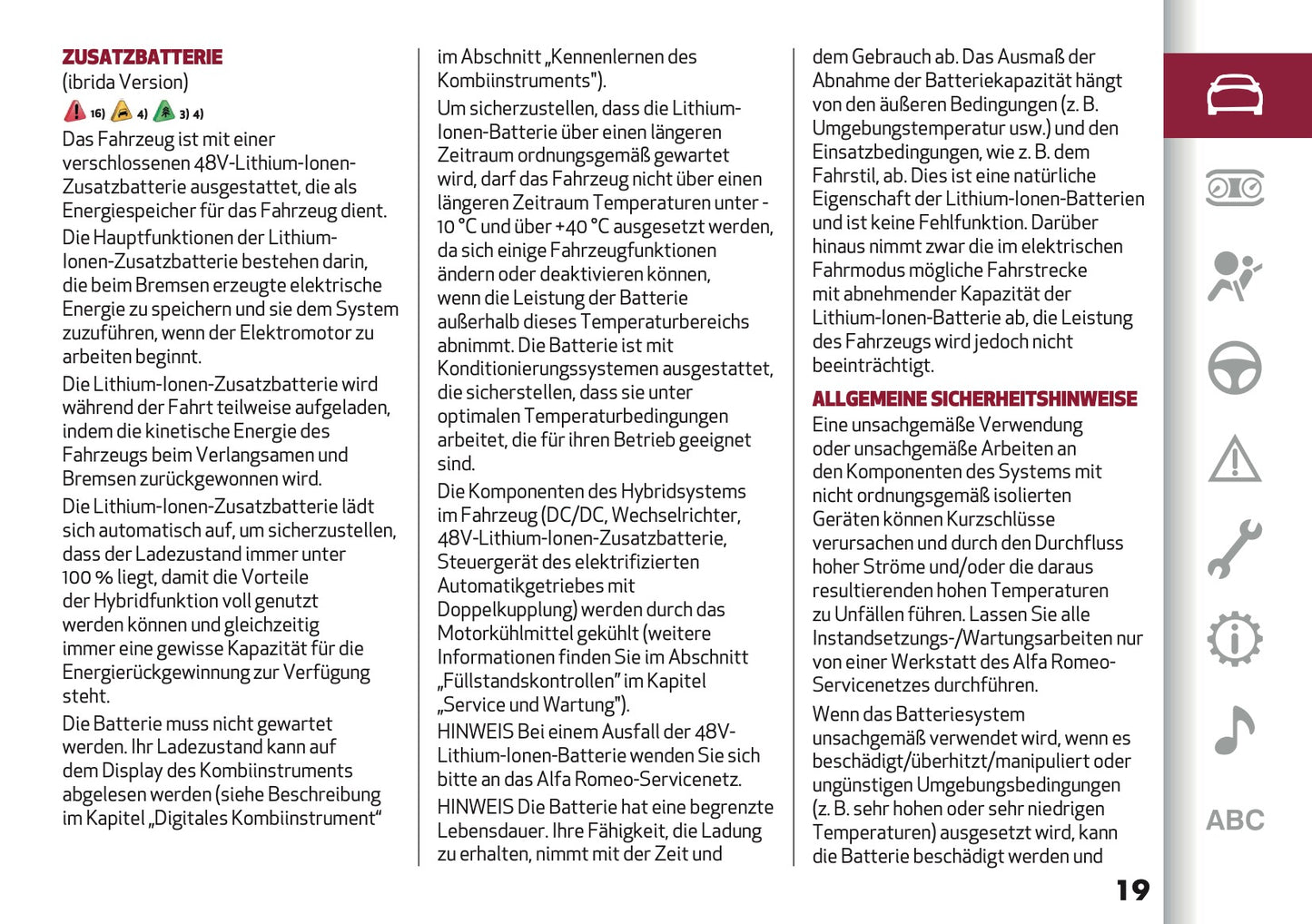 2026 Alfa Romeo Junior Bedienungsanleitung | Deutsch