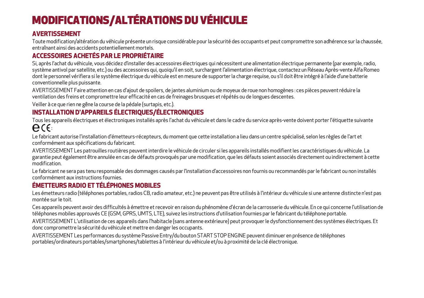 2026 Alfa Romeo Junior Owner's Manual | French