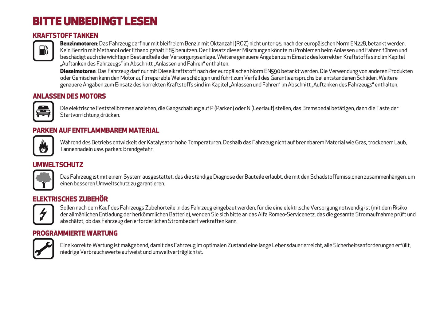 2024-2025 Alfa Romeo Tonale Bedienungsanleitung | Deutsch