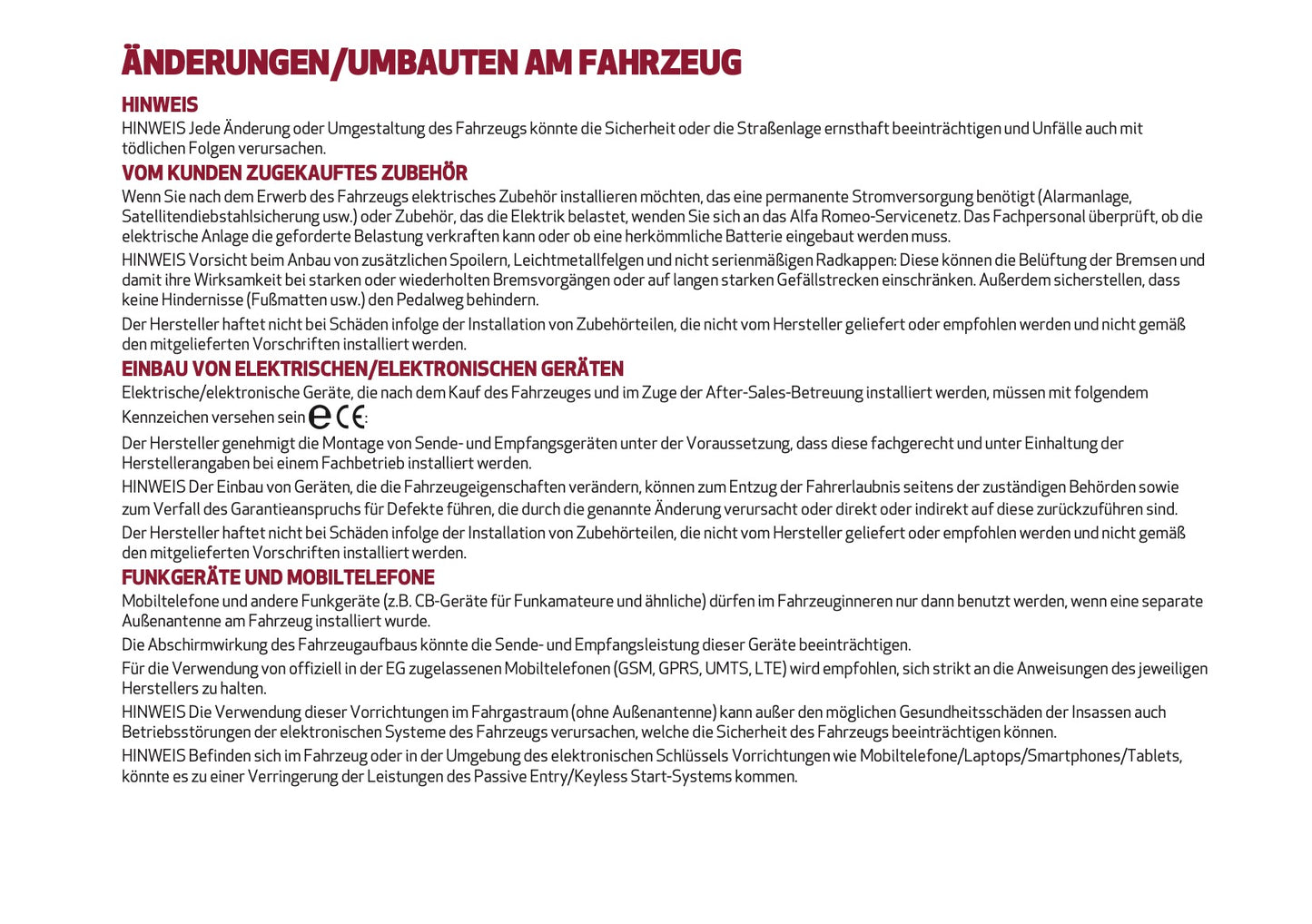 2024-2025 Alfa Romeo Tonale Bedienungsanleitung | Deutsch