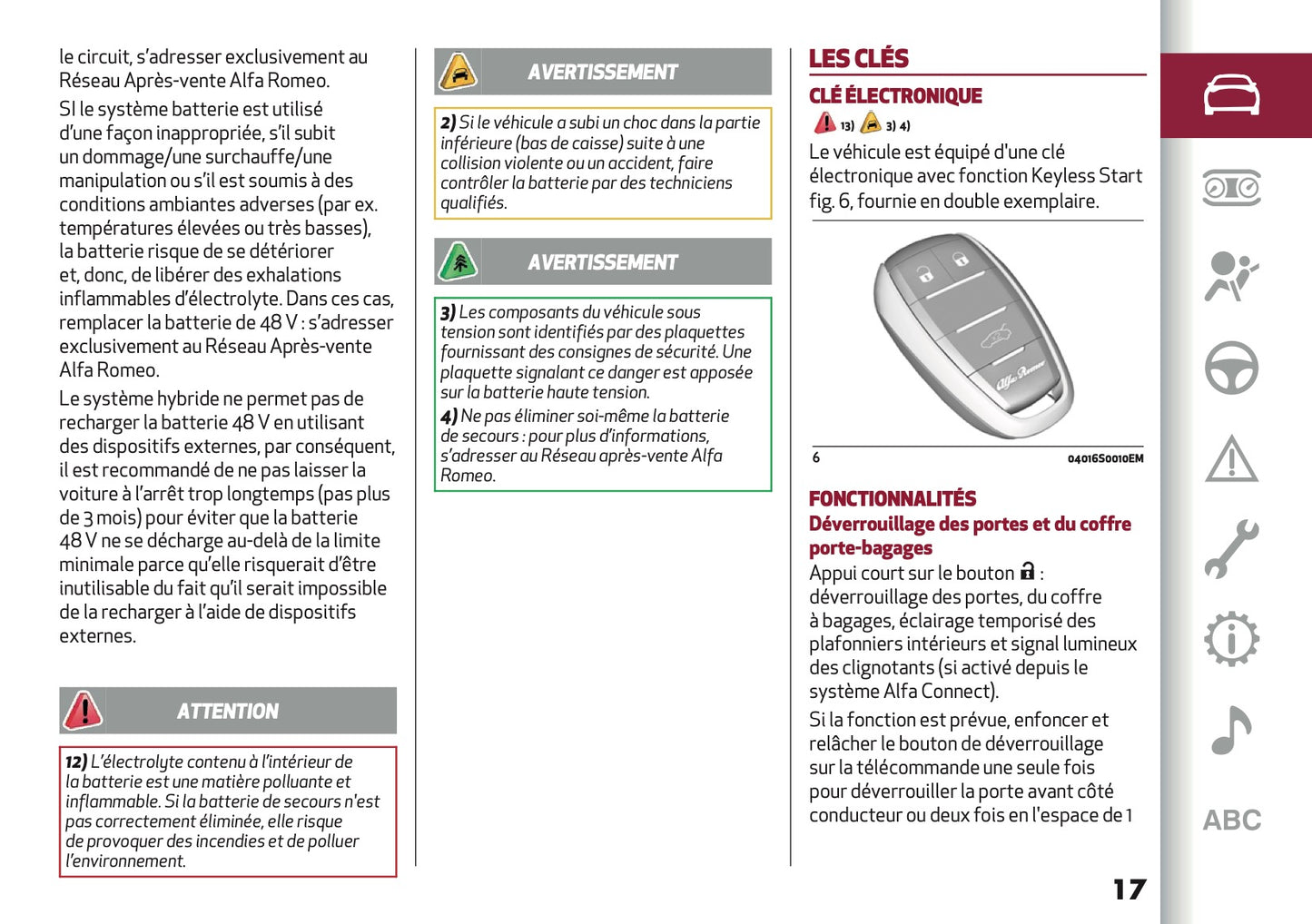 2024-2025 Alfa Romeo Tonale Owner's Manual | French
