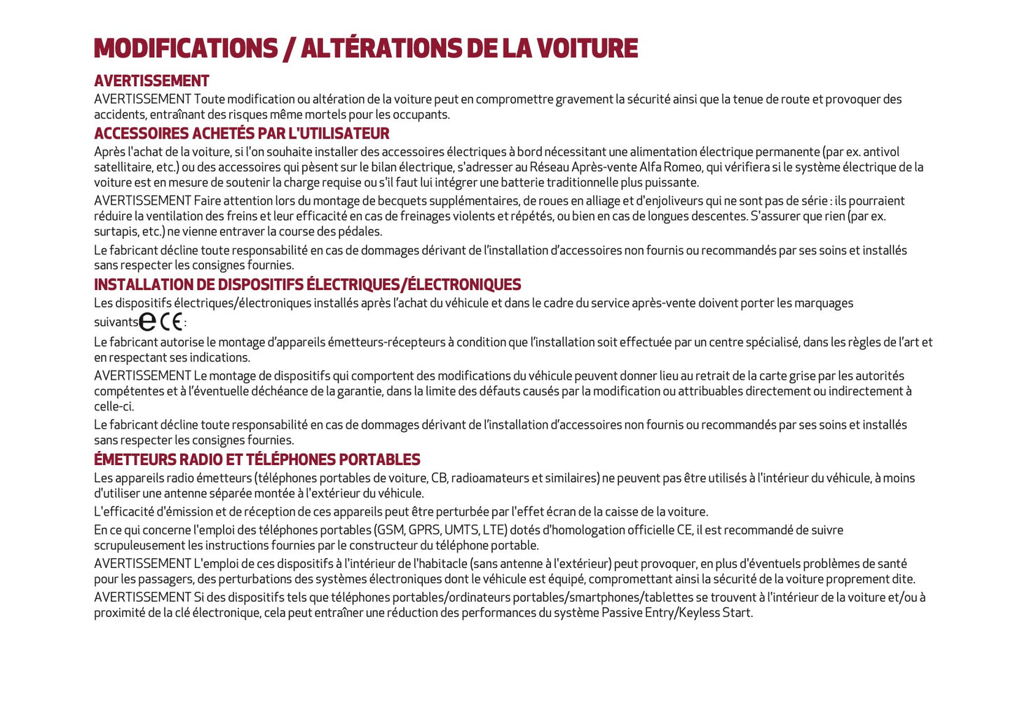 2024-2025 Alfa Romeo Tonale Owner's Manual | French