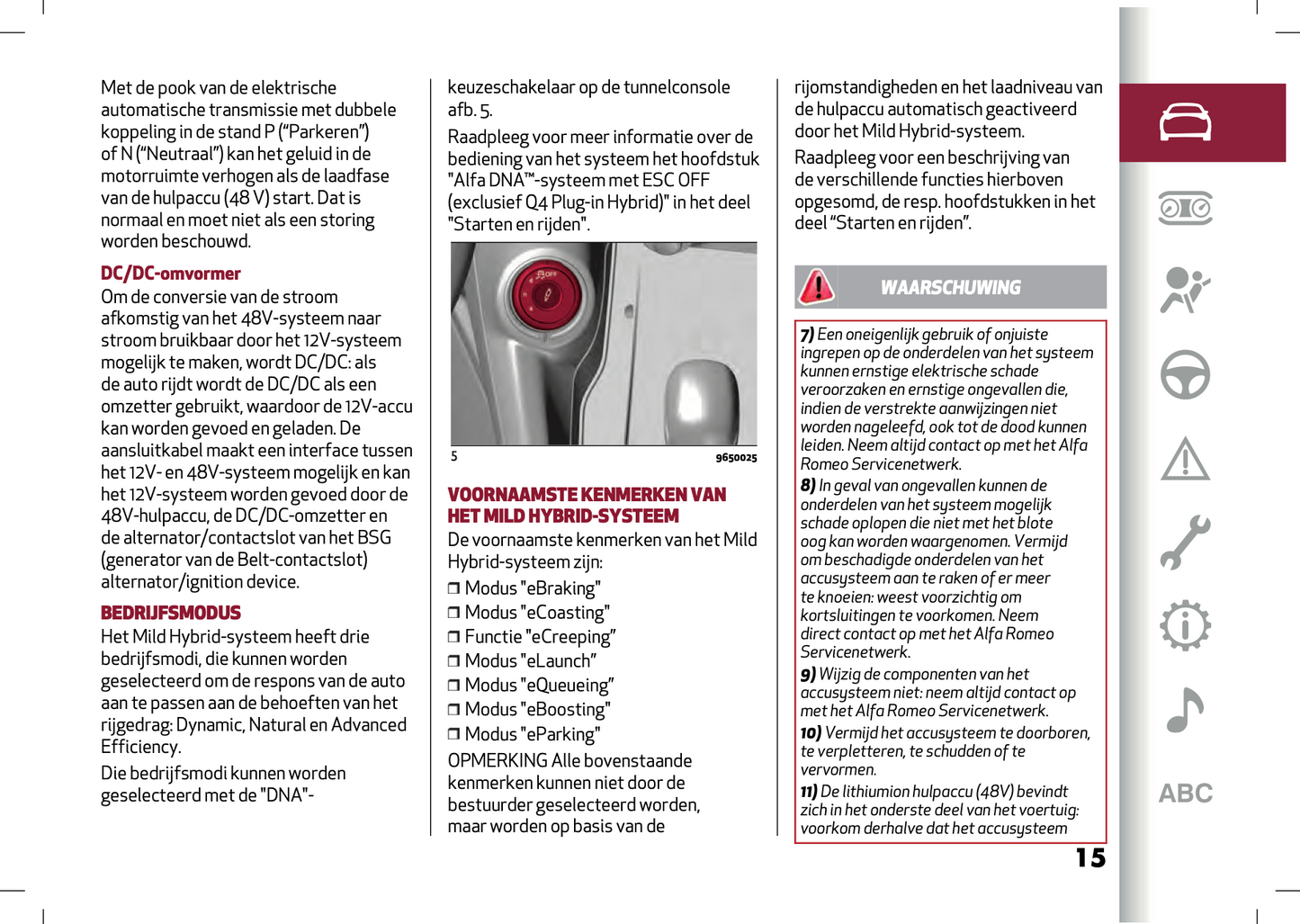 2024 Alfa Romeo Tonale Owner's Manual | Dutch