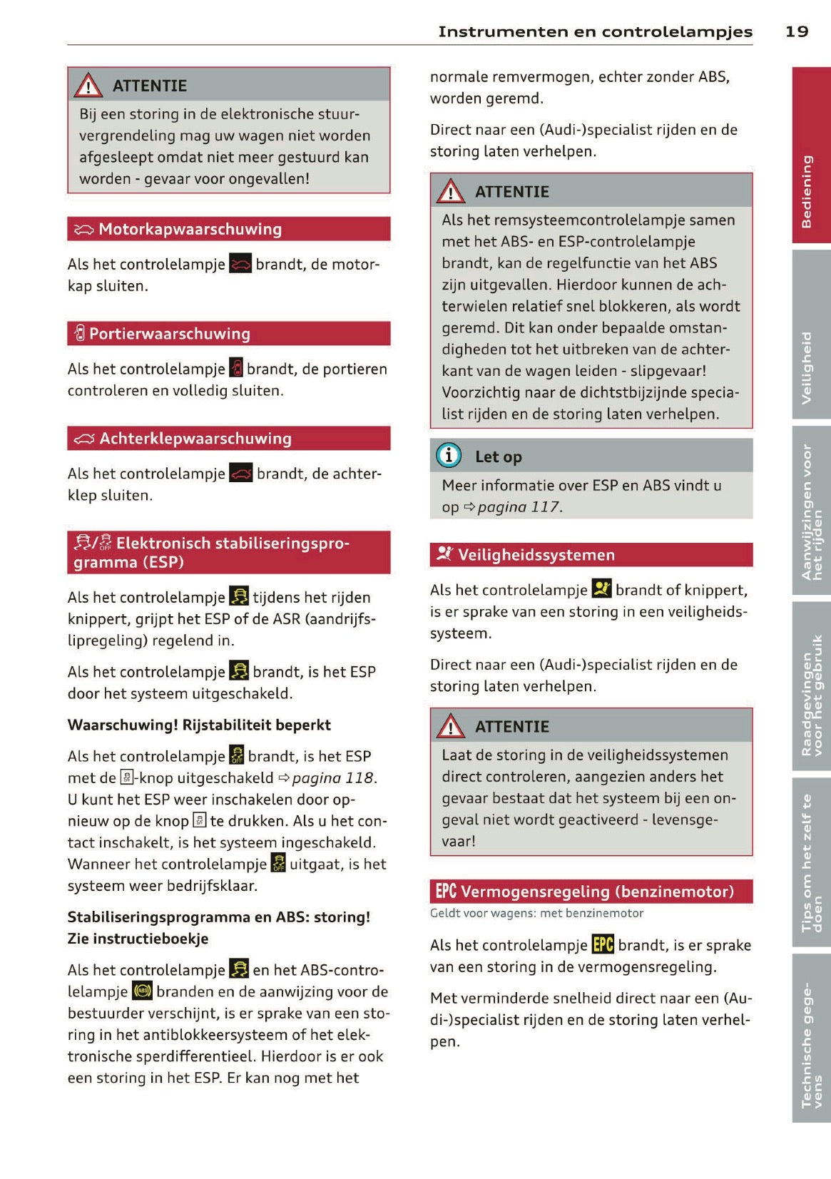 2012 Audi A1 Owner's Manual | Dutch