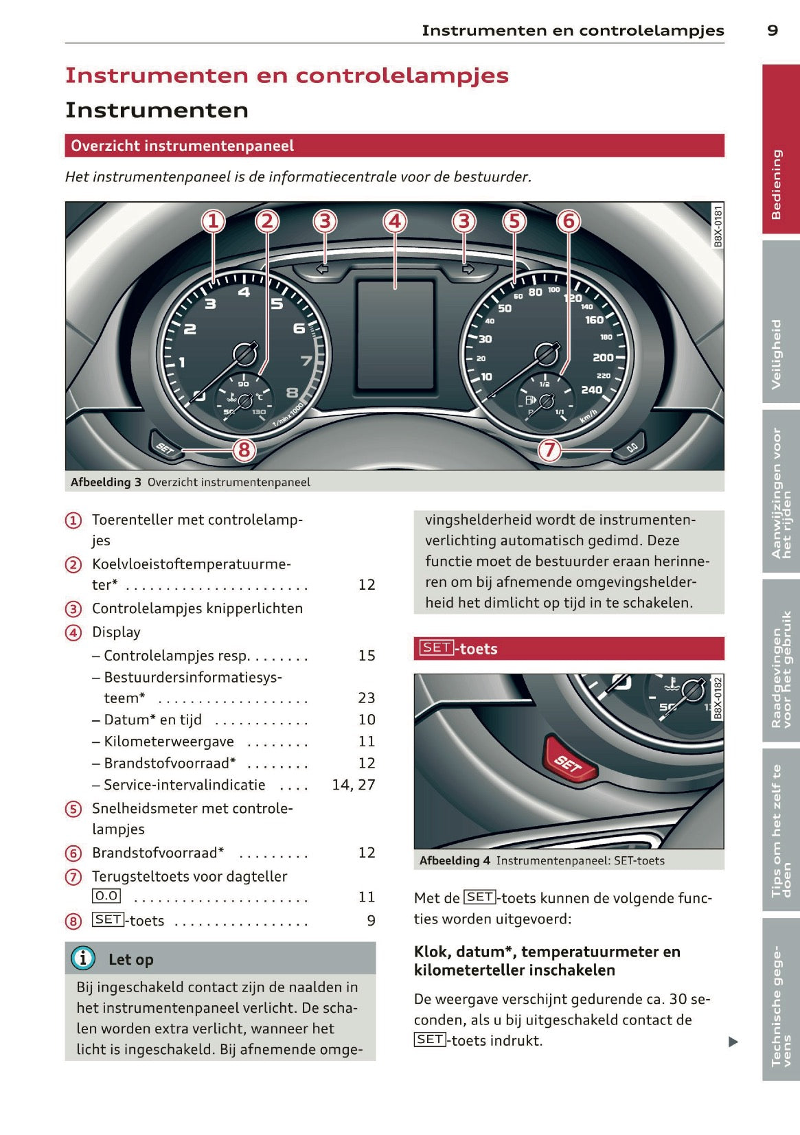 2012 Audi A1 Owner's Manual | Dutch