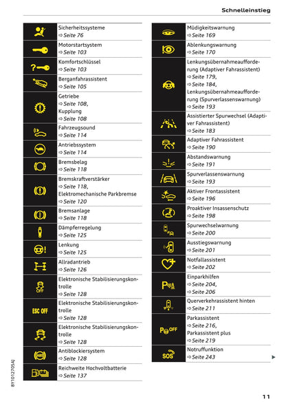 2025-2026 Audi A3 Owner's Manual | German