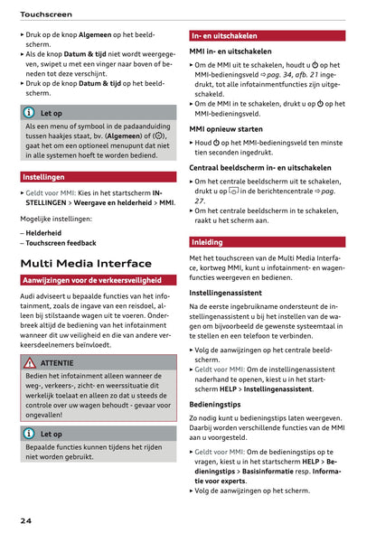 2020-2021 Audi A3 Owner's Manual | Dutch