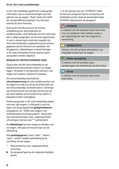 2021-2022 Audi A4 Owner's Manual | Dutch