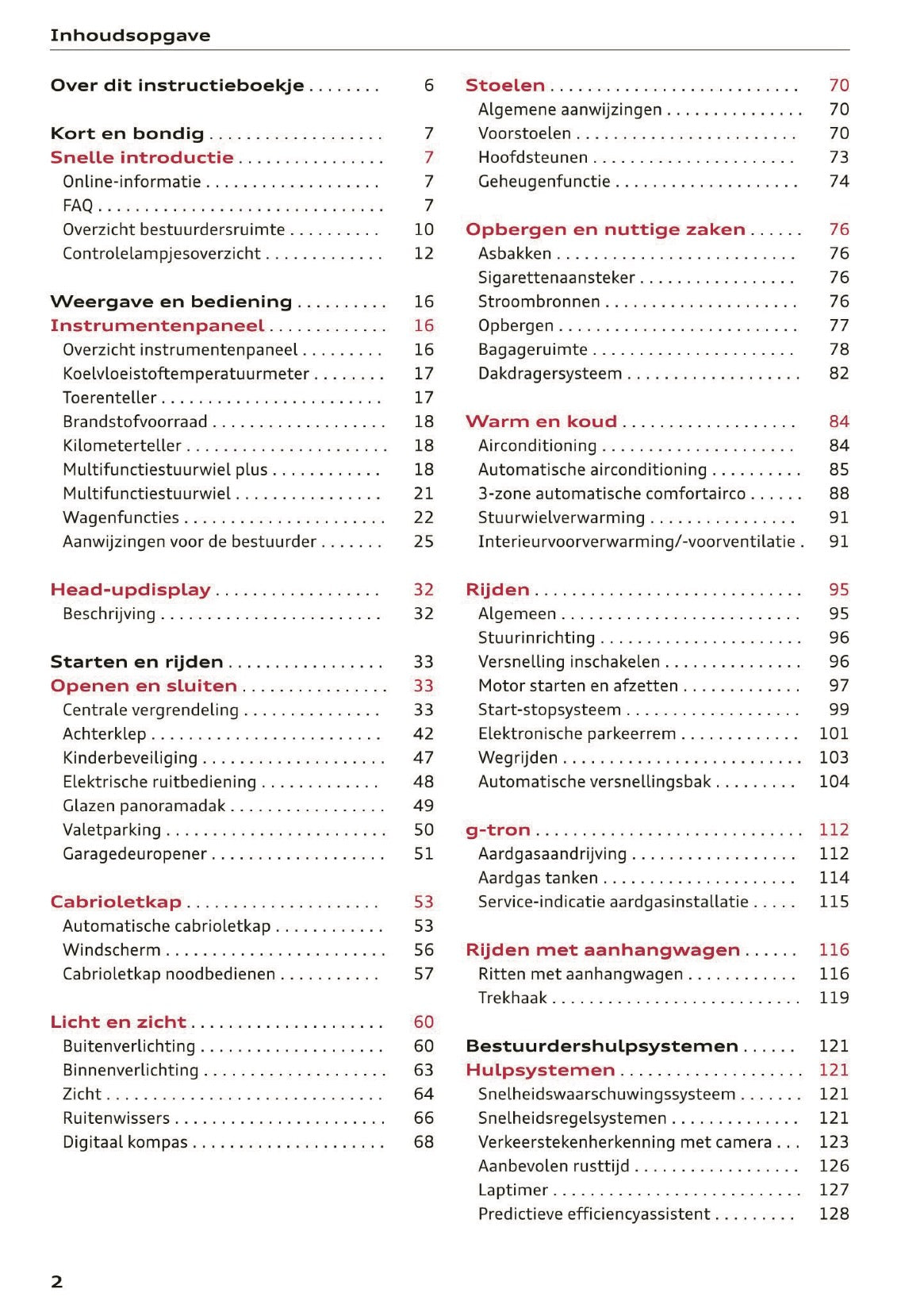 2019 Audi A5 Owner's Manual | Dutch