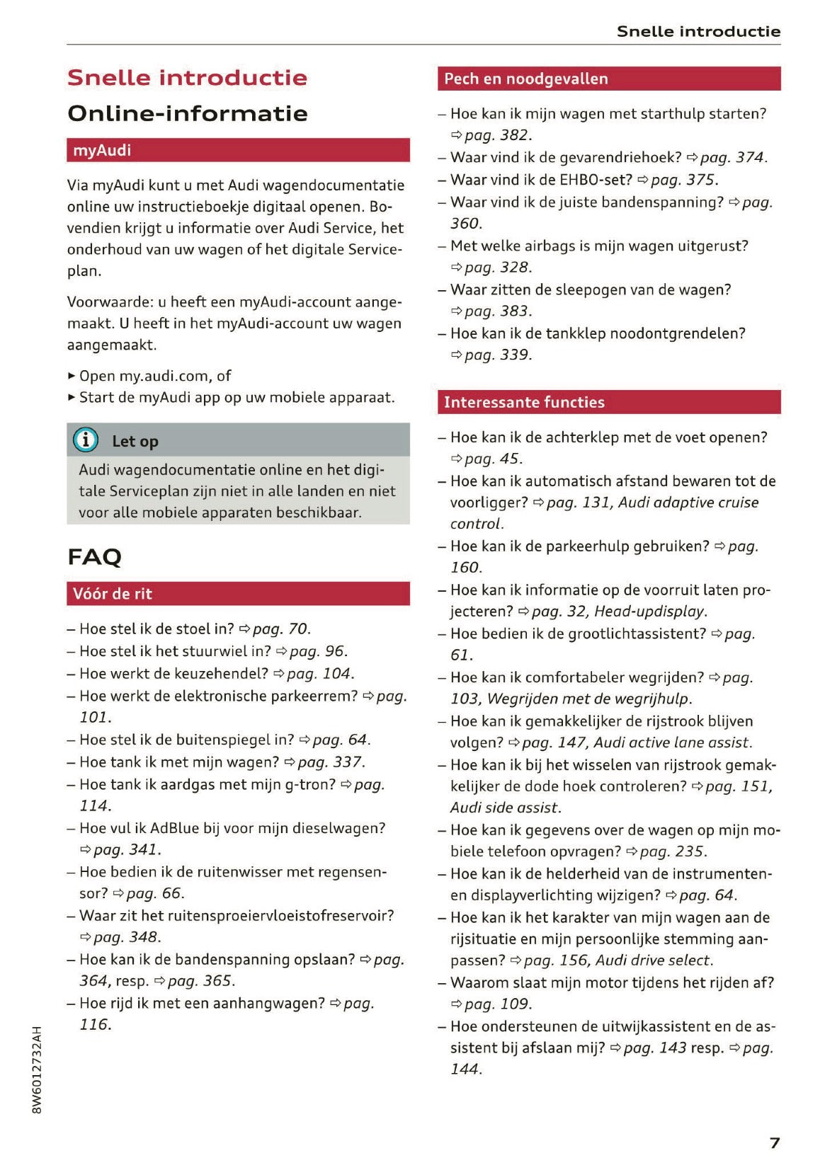 2019 Audi A5 Owner's Manual | Dutch