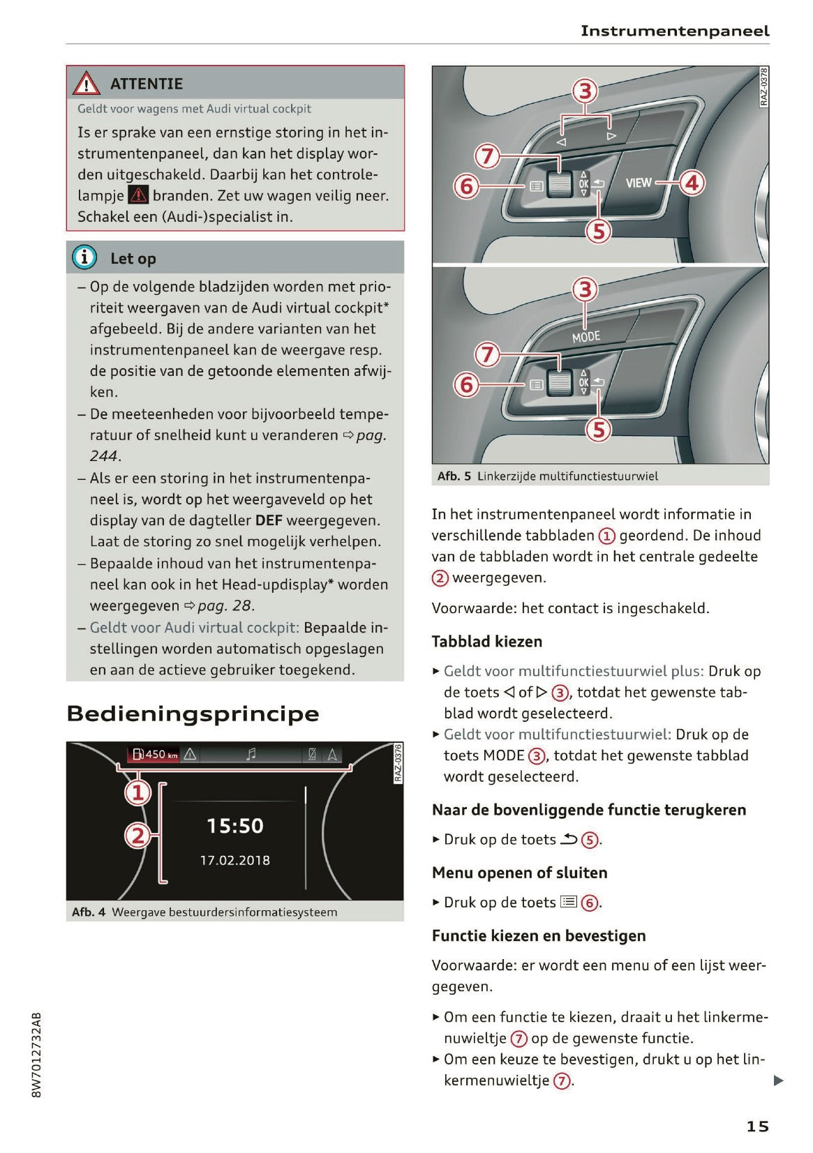 2020 Audi A5 Owner's Manual | Dutch