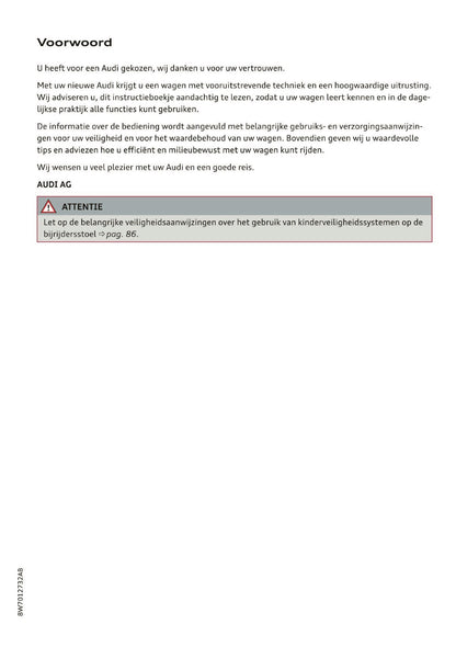 2020 Audi A5 Owner's Manual | Dutch