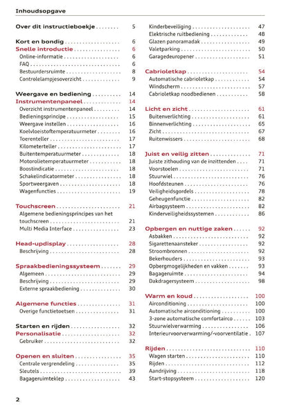 2020 Audi A5 Owner's Manual | Dutch