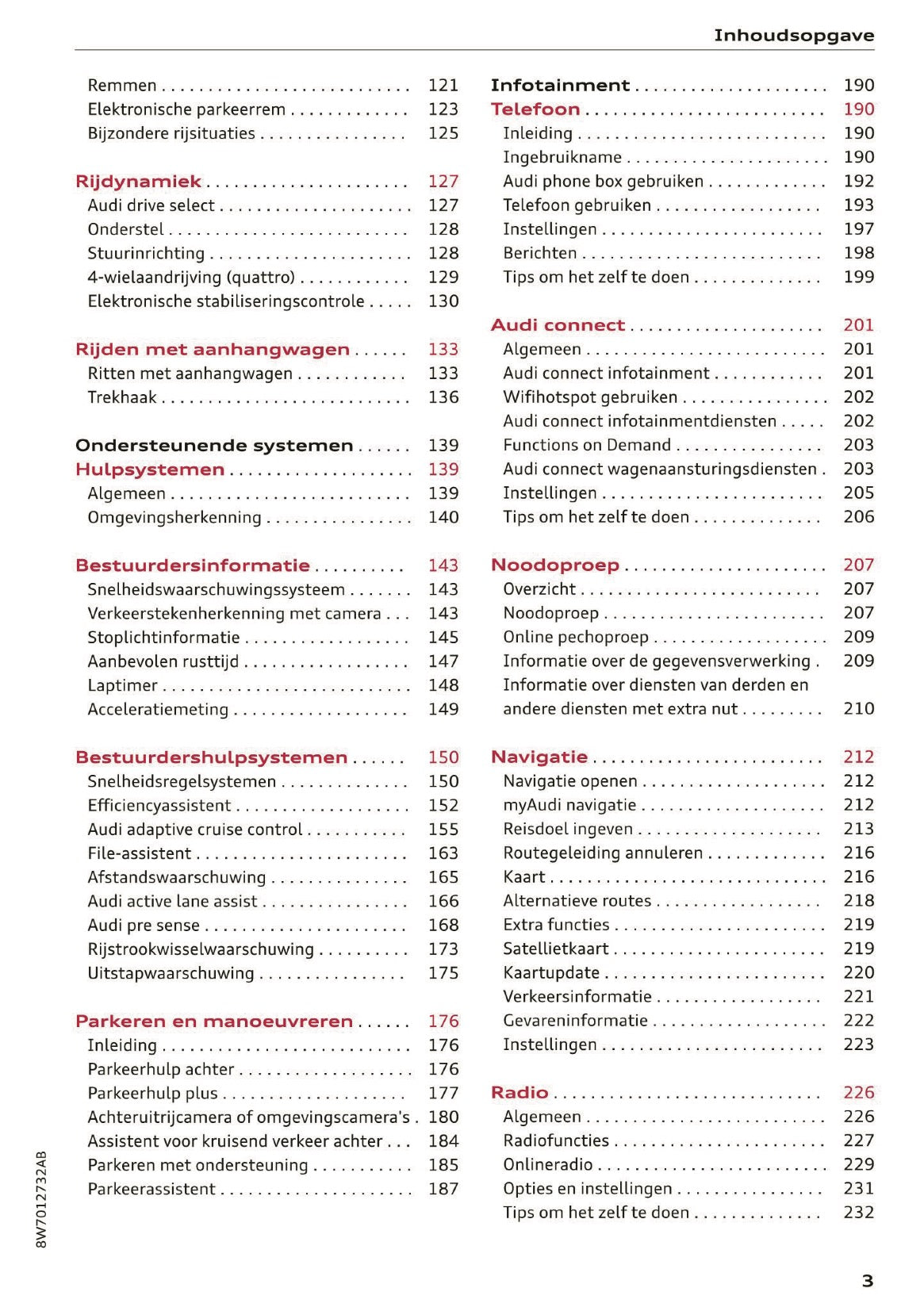 2020 Audi A5 Owner's Manual | Dutch