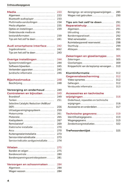 2020 Audi A5 Owner's Manual | Dutch
