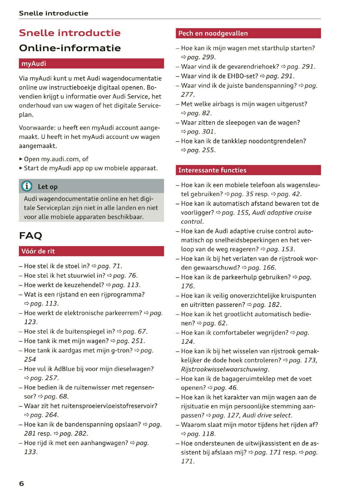 2020 Audi A5 Owner's Manual | Dutch