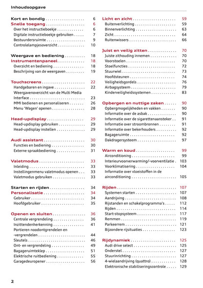 2026 Audi A5 Owner's Manual | Dutch