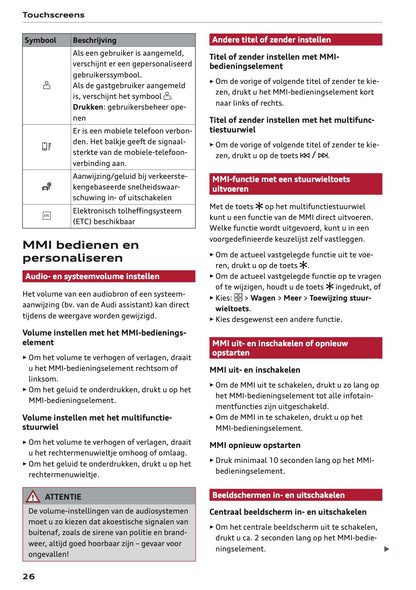 2026 Audi A5 Owner's Manual | Dutch