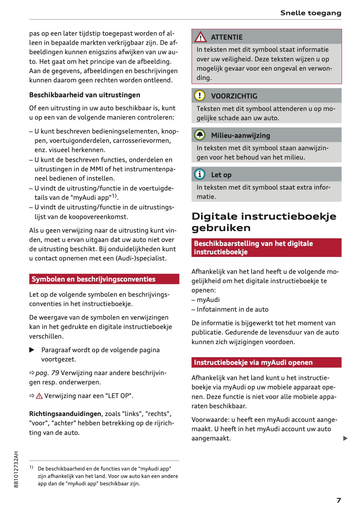 2026 Audi A5 Owner's Manual | Dutch