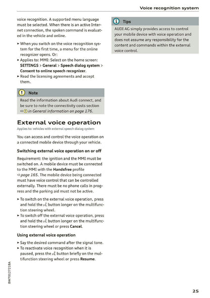 2020 Audi A5 Owner's Manual | English US