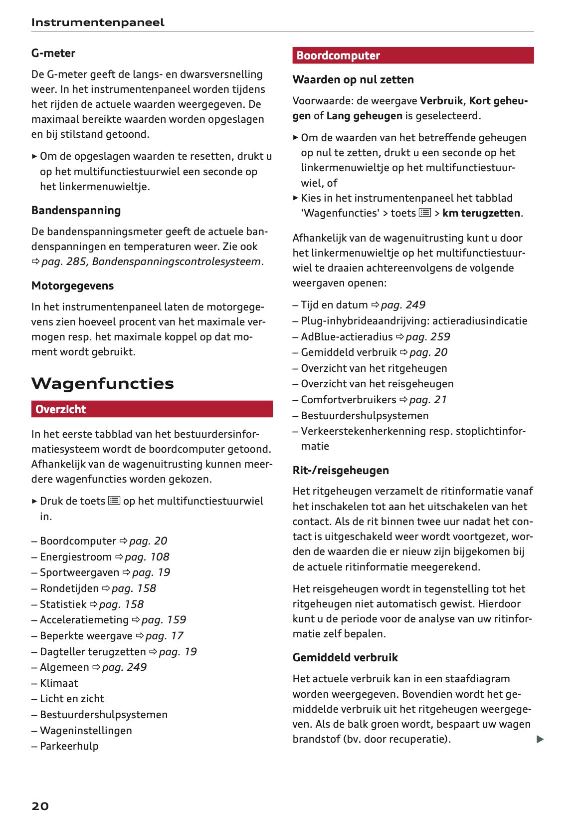 2020-2021 Audi Q3 Owner's Manual | Dutch