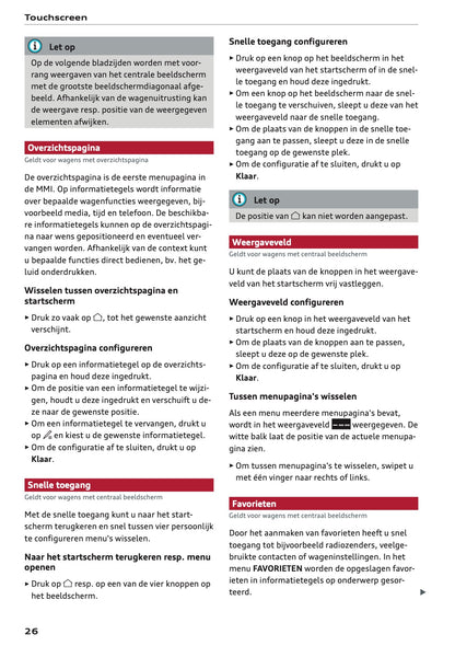 2020-2021 Audi Q3 Owner's Manual | Dutch