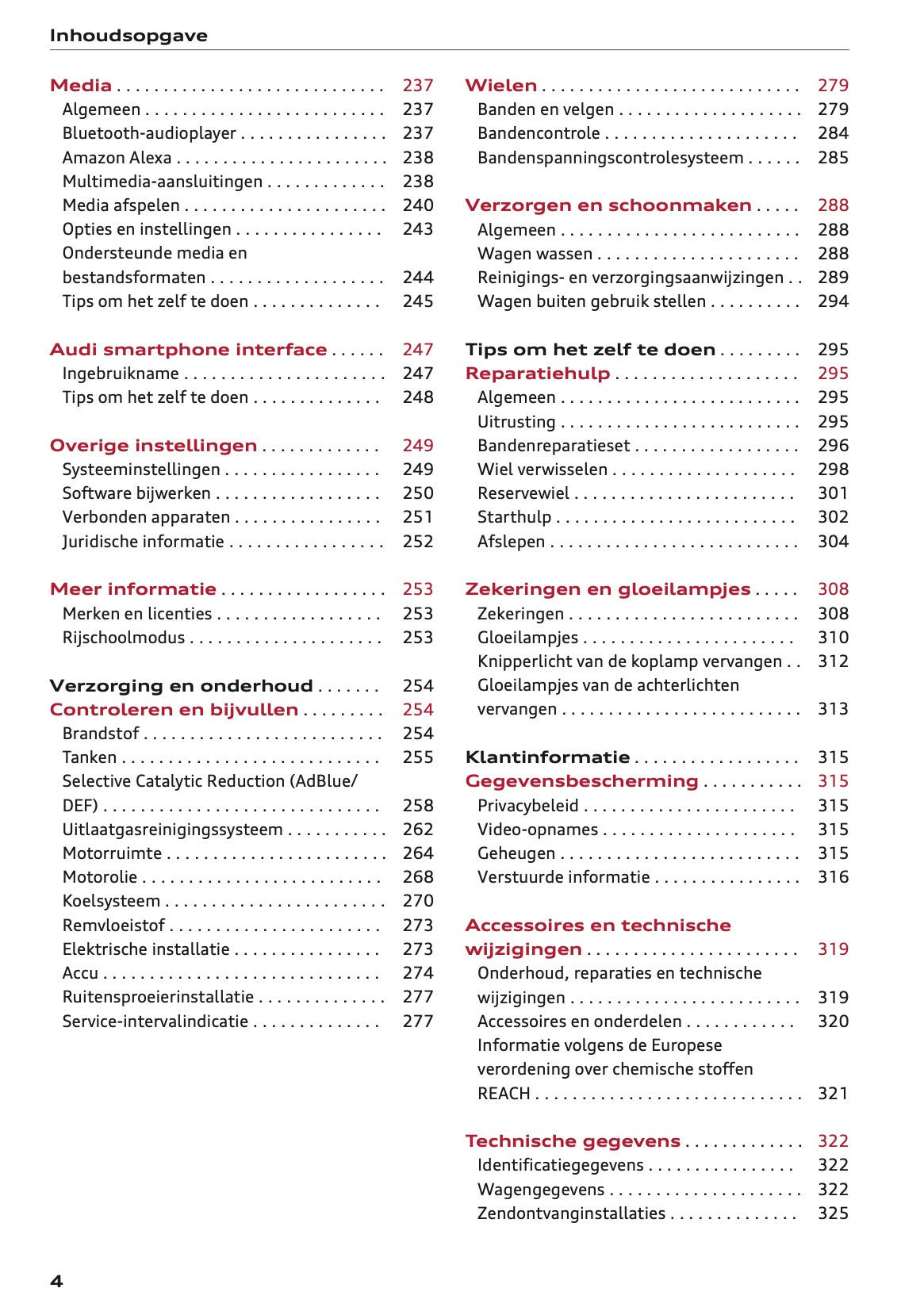 2020-2021 Audi Q3 Owner's Manual | Dutch