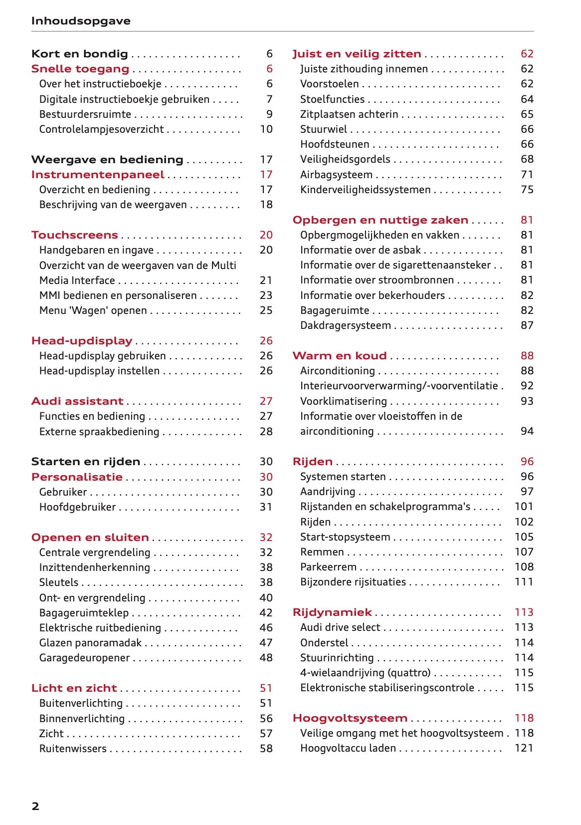 2026 Audi Q3 Owner's Manual | Dutch