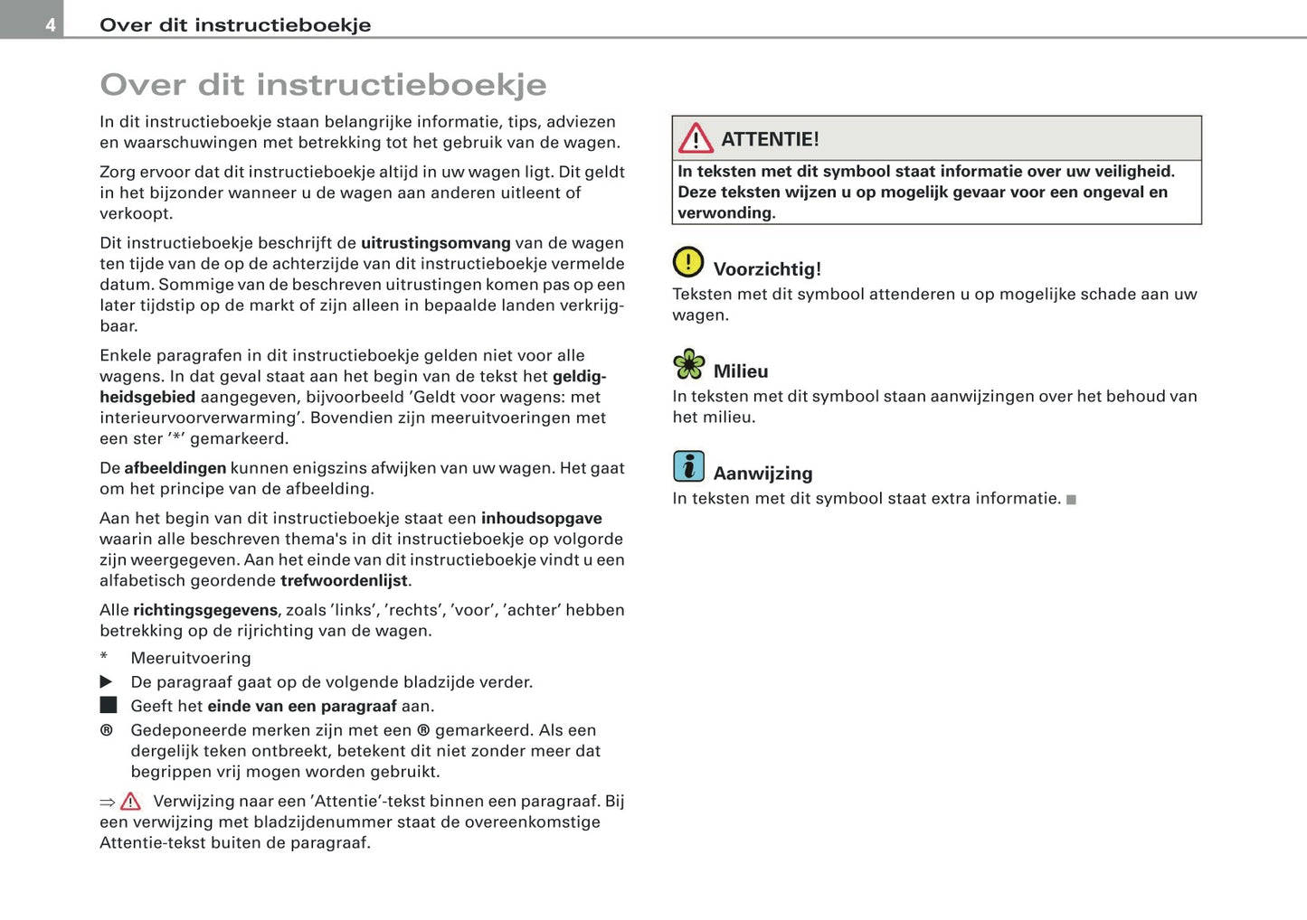 2009 Audi Q5 Owner's Manual | Dutch