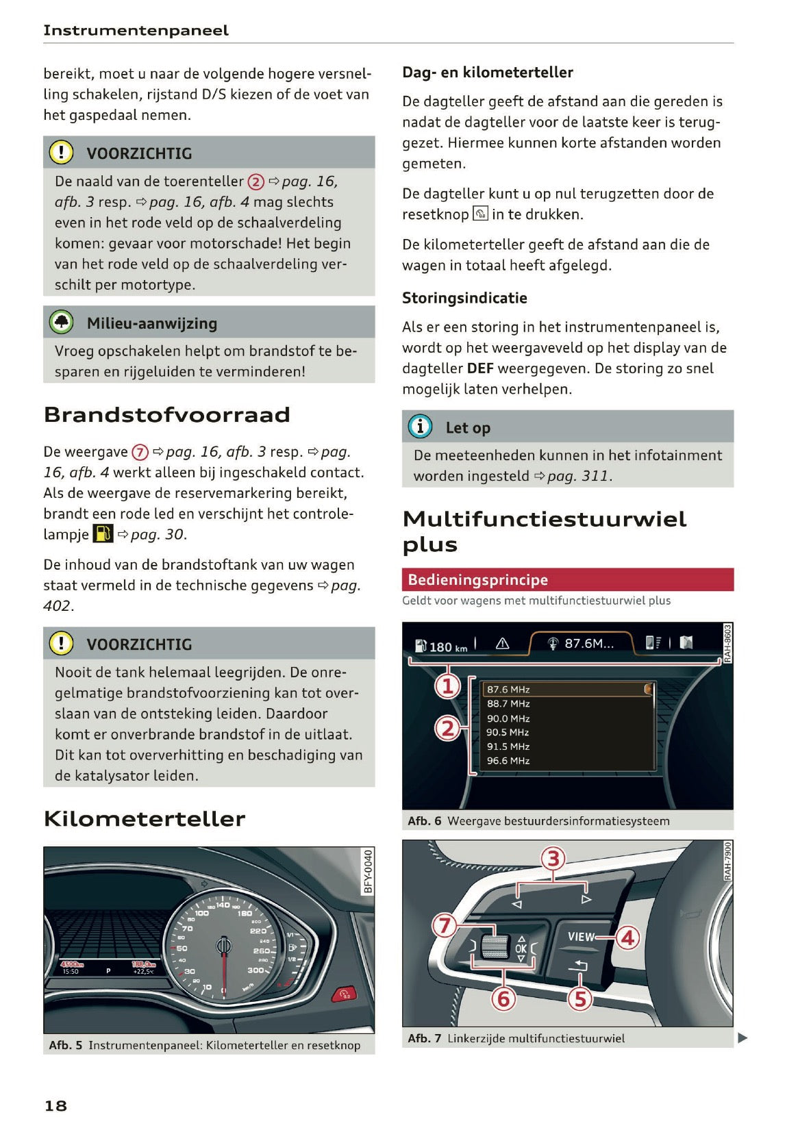 2018 Audi Q5 / SQ5 Owner's Manual | Dutch