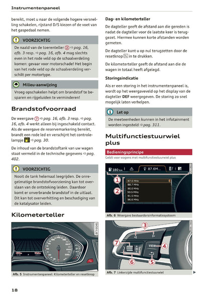 2018 Audi Q5 / SQ5 Owner's Manual | Dutch