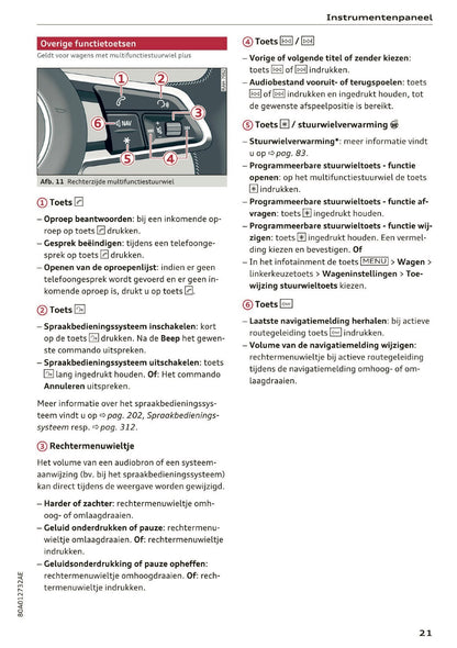 2018 Audi Q5 / SQ5 Owner's Manual | Dutch