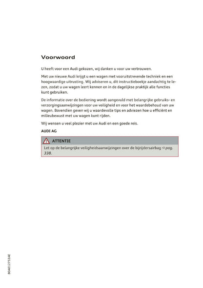 2018 Audi Q5 / SQ5 Owner's Manual | Dutch